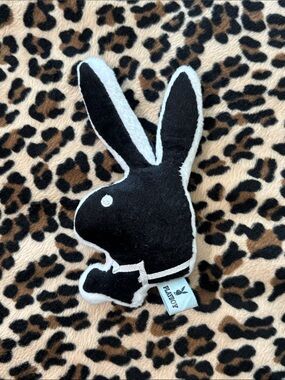 2004 PLAYBOY Bunny 🖤 Rabbit Head Soft Pillow Plush Vintage Y2K Black White Dorm